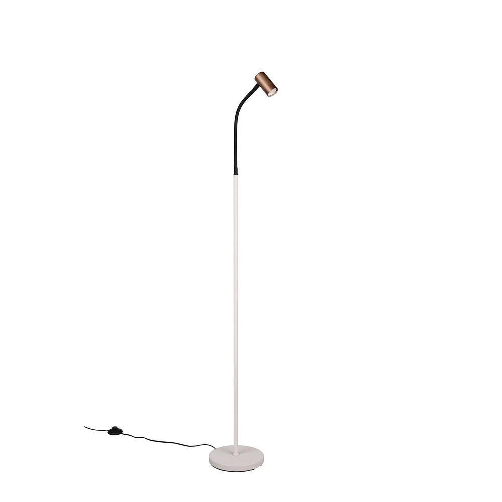 Design vloerlamp Taryn mokka bruin Trio 4017807685770