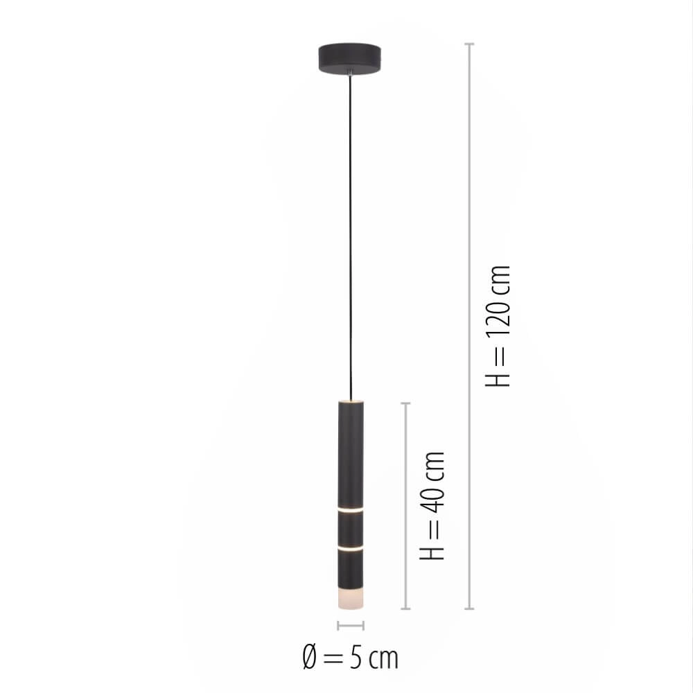 Zwarte hanglamp Pure Vega 3000K Paul Neuhaus 4012248357514