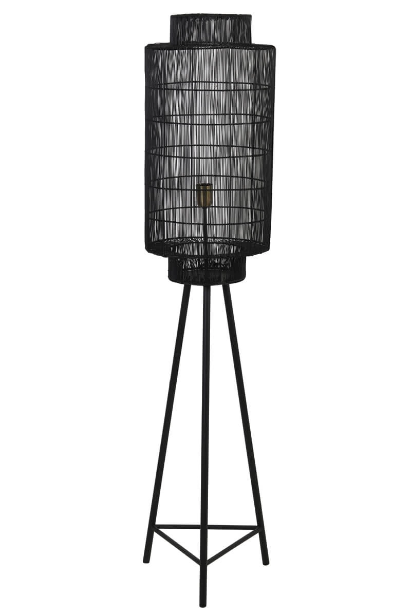 Bohemian vloerlamp Gruaro zwart Ø 32cm Light & Living 8717807206482
