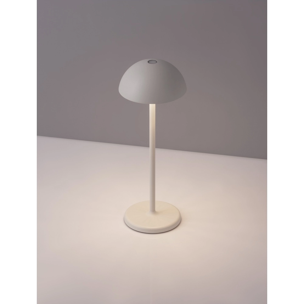 Zwarte tafellamp Rose wit