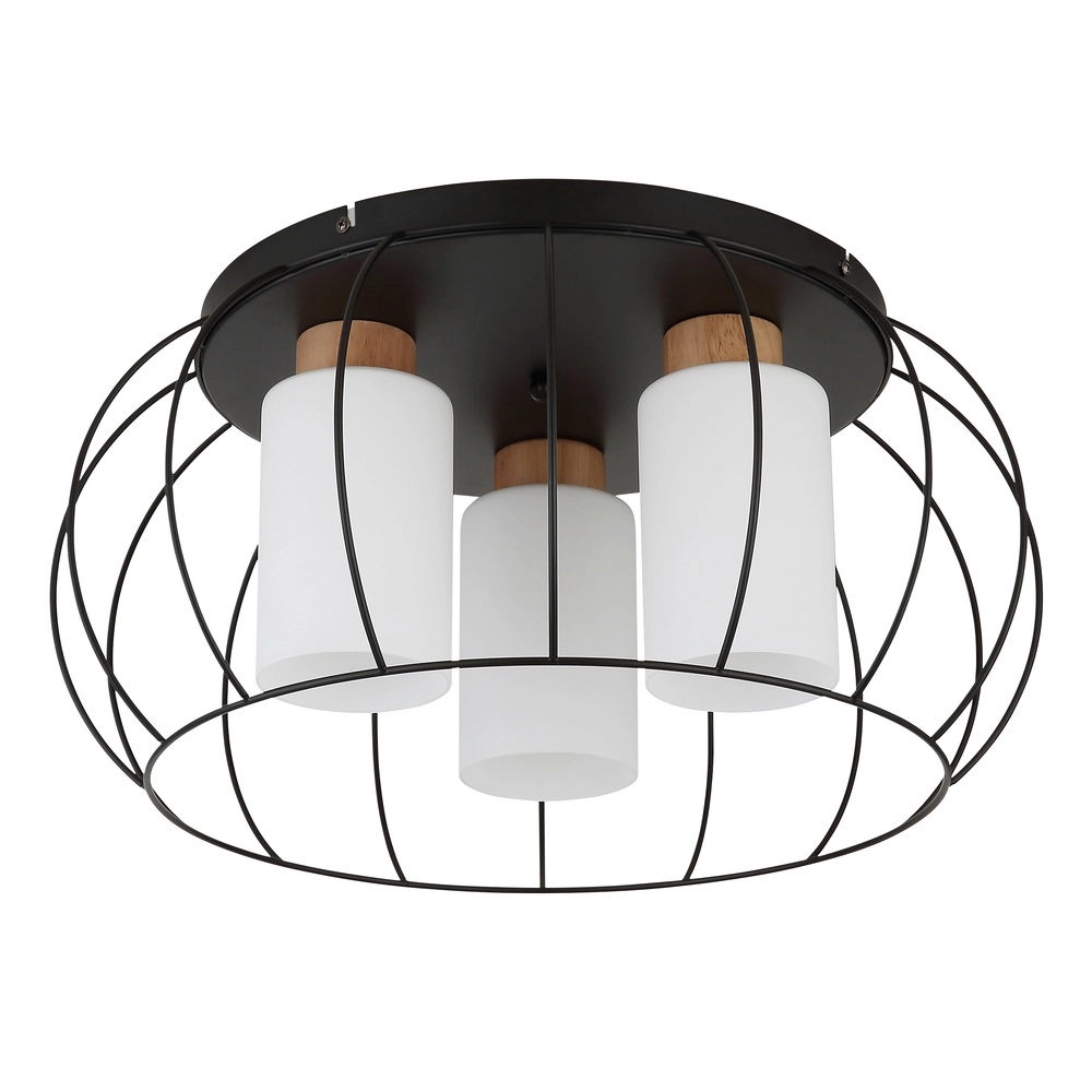 Plafondlamp Rowena 3-lichts zwart Globo 9007371589982