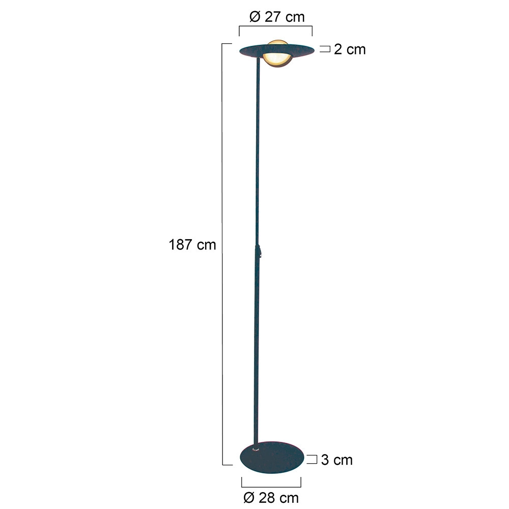 Design vloerlamp Zenith Led zwart Steinhauer 8712746118551