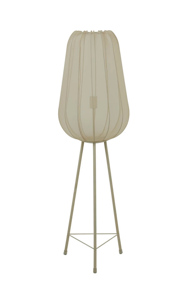 Japandi vloerlamp Plumeria crème Ø 42cm Light & Living 8717807651305