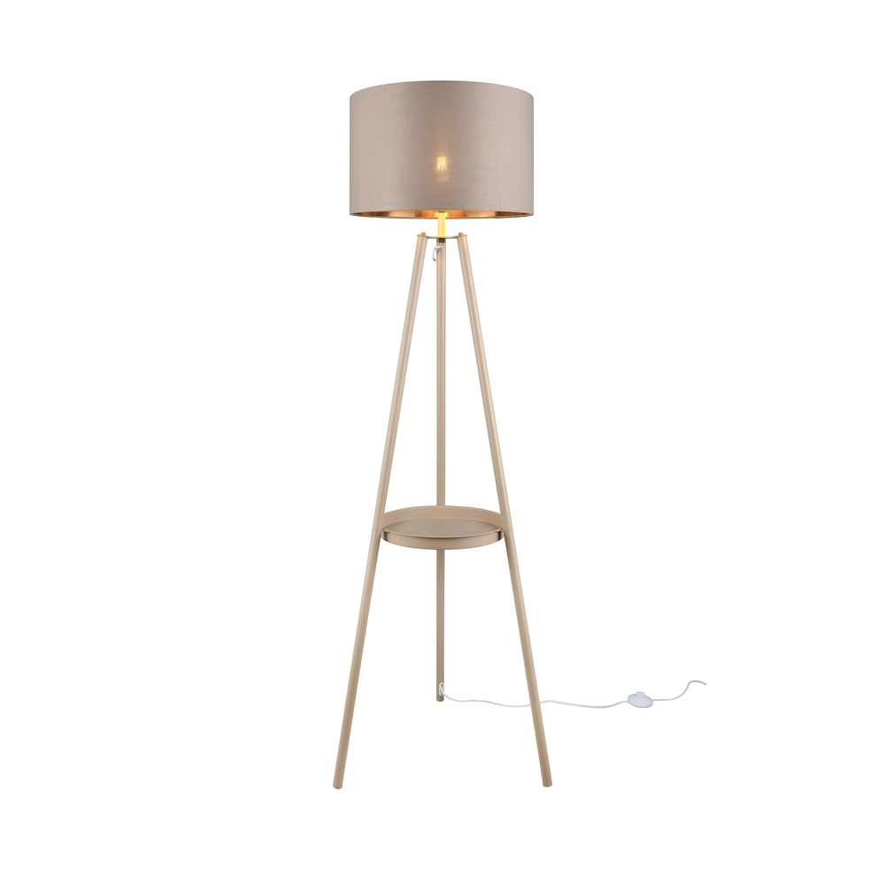 Vloerlamp Colette zand bruin