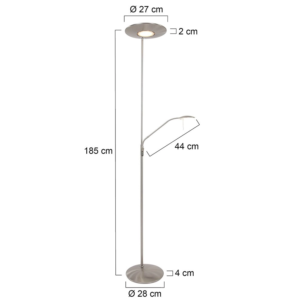 Led leeslicht Zodiac 2-lichts metaalgrijs Steinhauer 8712746122824