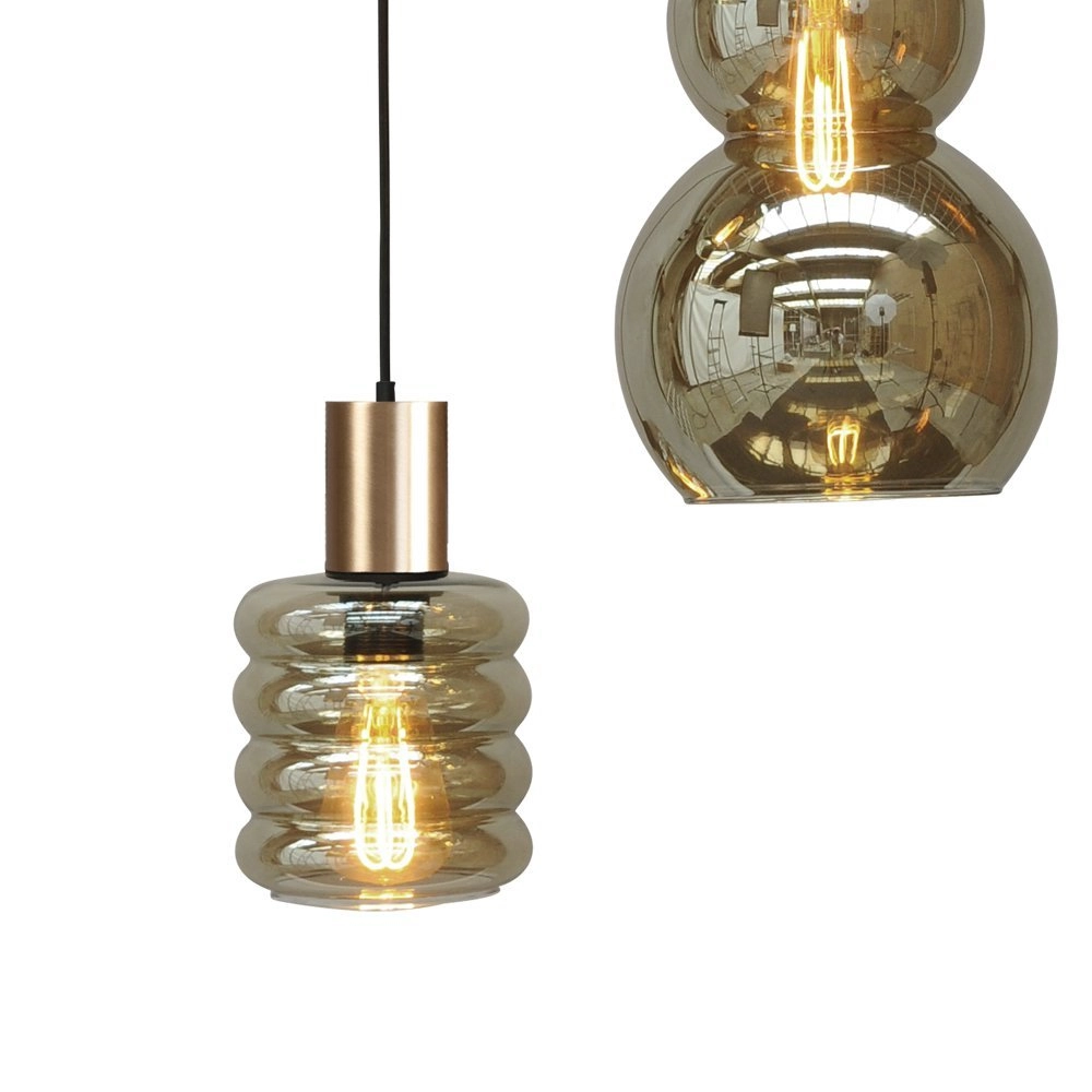 Zwarte hanglamp met goud Bounty 4-lichts curiosa Masterlight 8718121248271