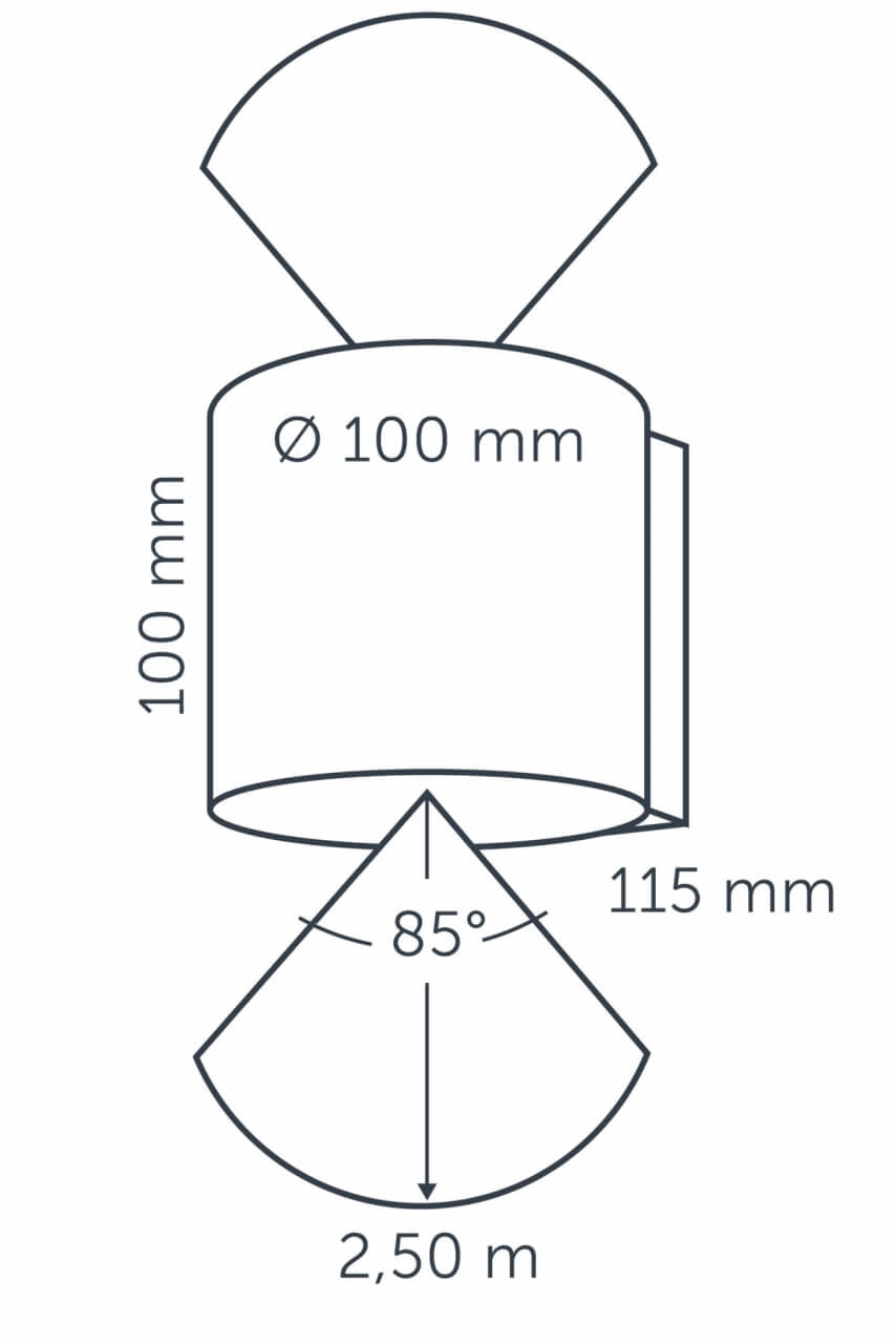 Wall spot Halo Up & Down Dark 12 volt LED In-lite 8717051004308