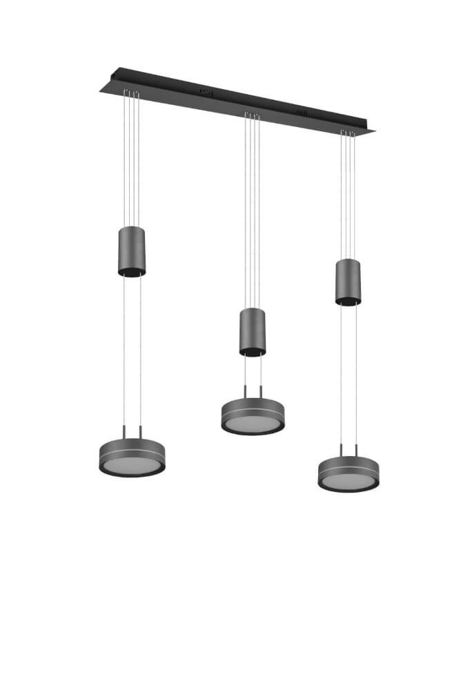 Hanglamp Franklin 3-lichts zwart Trio 4017807510089