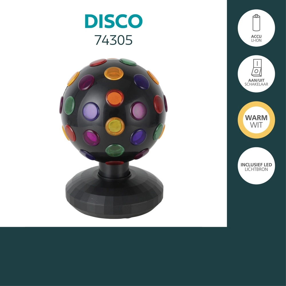 Tafellamp Disco bal zwart Eglo 9002759743055