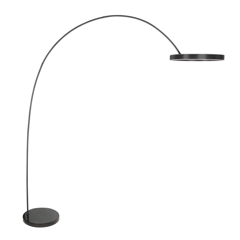Moderne booglamp Luna-Arc zwart