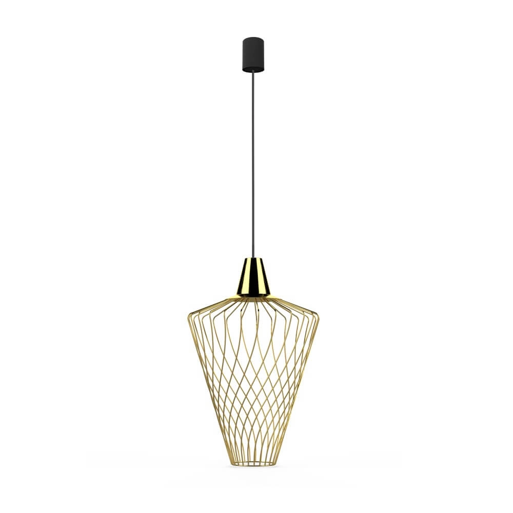 Ø 30cm draadlamp Wave goud Lyora 5903139885799