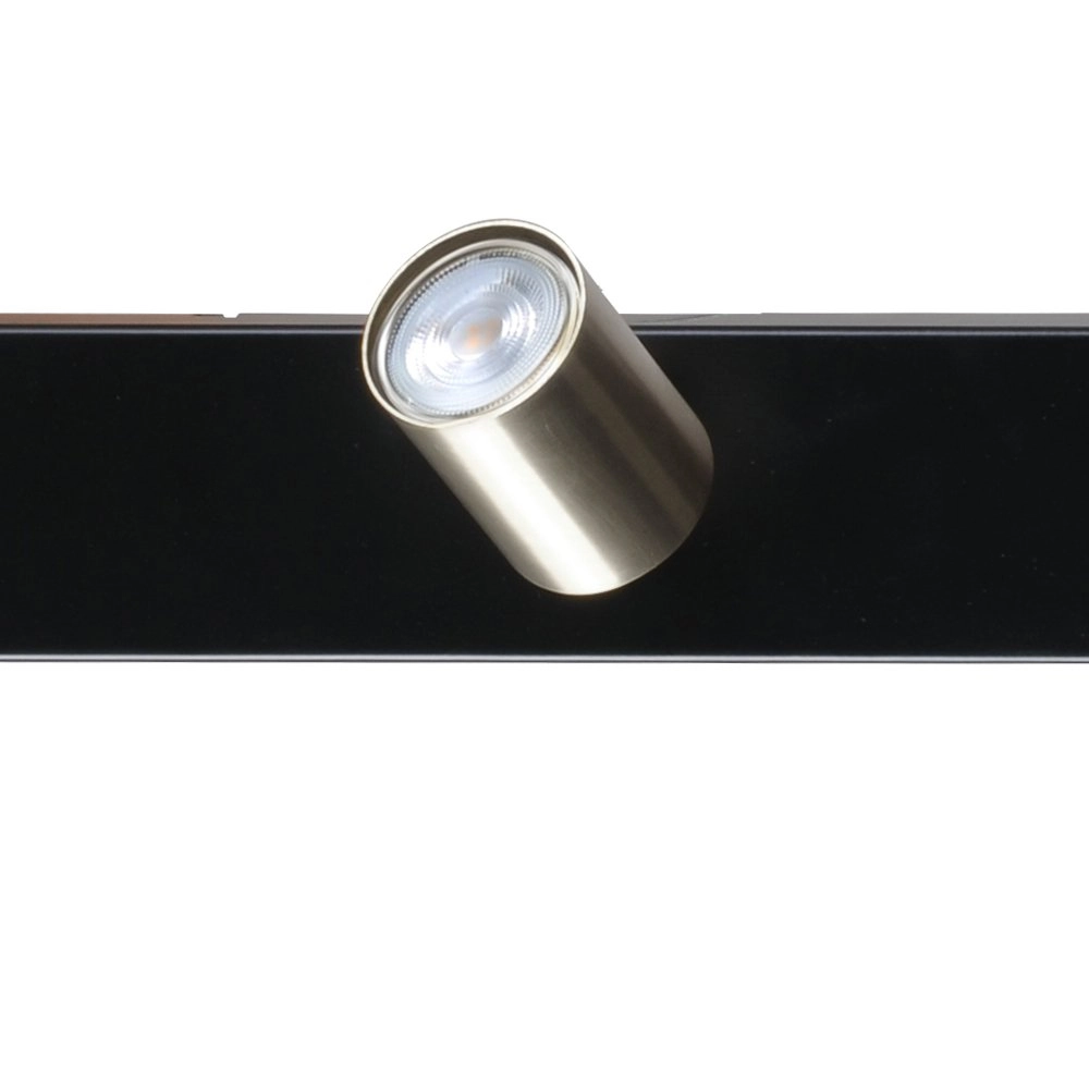 Zwarte plafondlamp Bounce met 4 nikkel spots Masterlight 8718121219950
