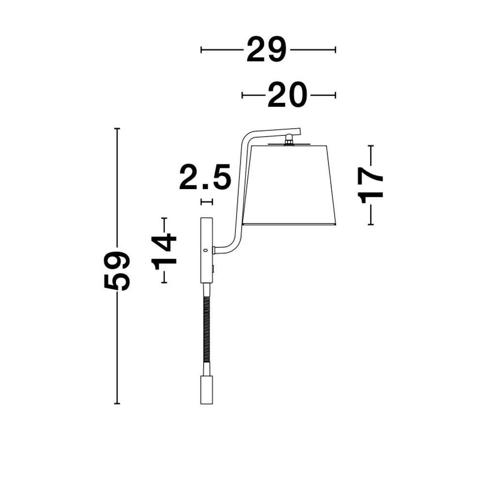 Bedlampje Sage zwart Lyora 5212017424051
