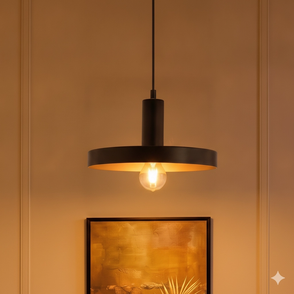 Design hanglamp Garni enkel zwart