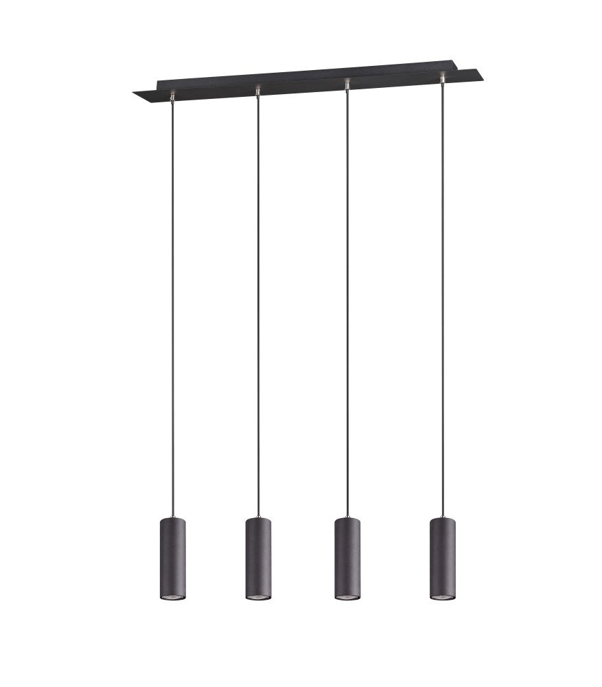Hanglamp Marley 4-lichts mat zwart