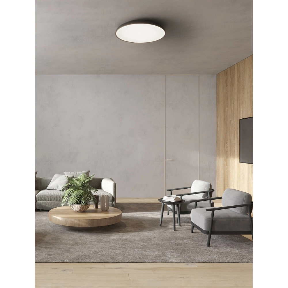 Plafondlamp Linus zwart Ø 60cm