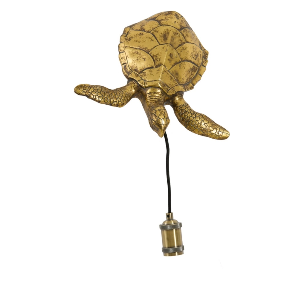 Wandlamp Turtle brons