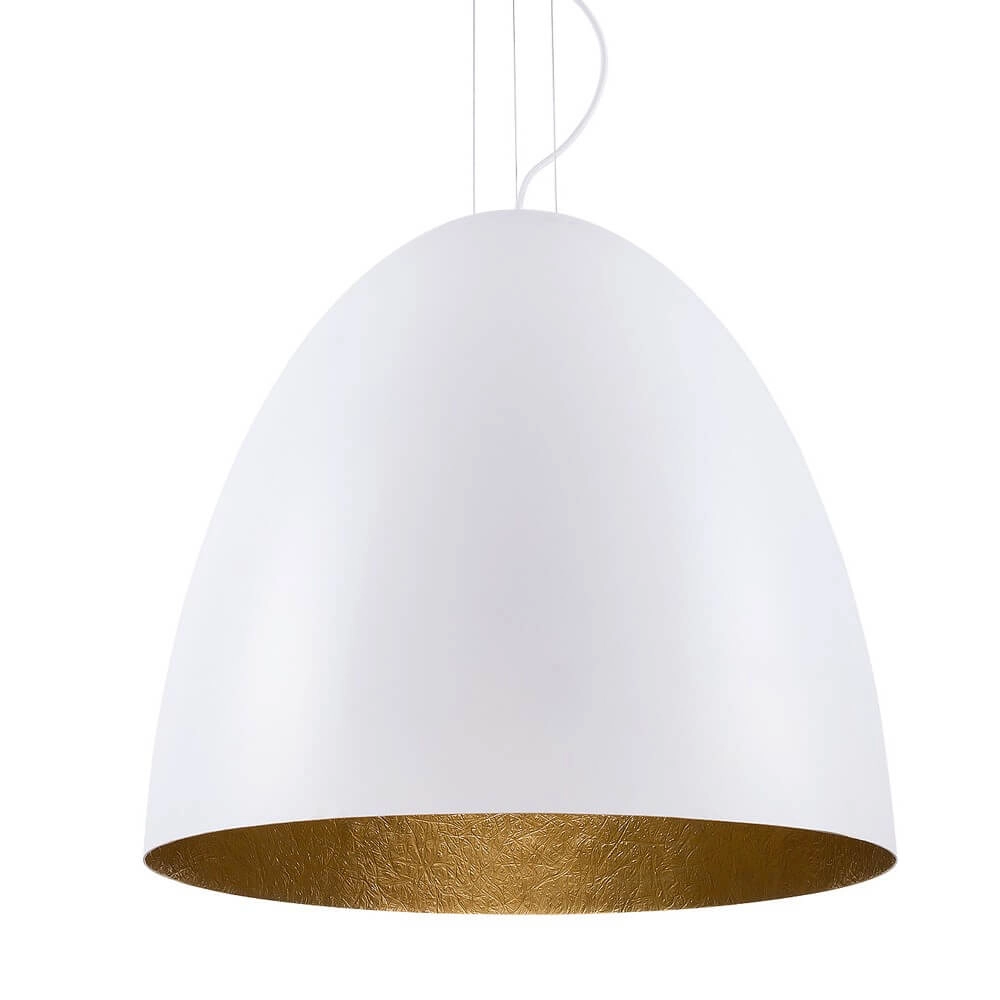 Witte hanglamp Egg L Ø 55cm