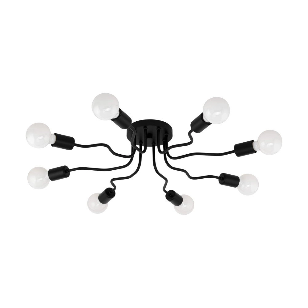 Zwarte plafondlamp Orazio spider