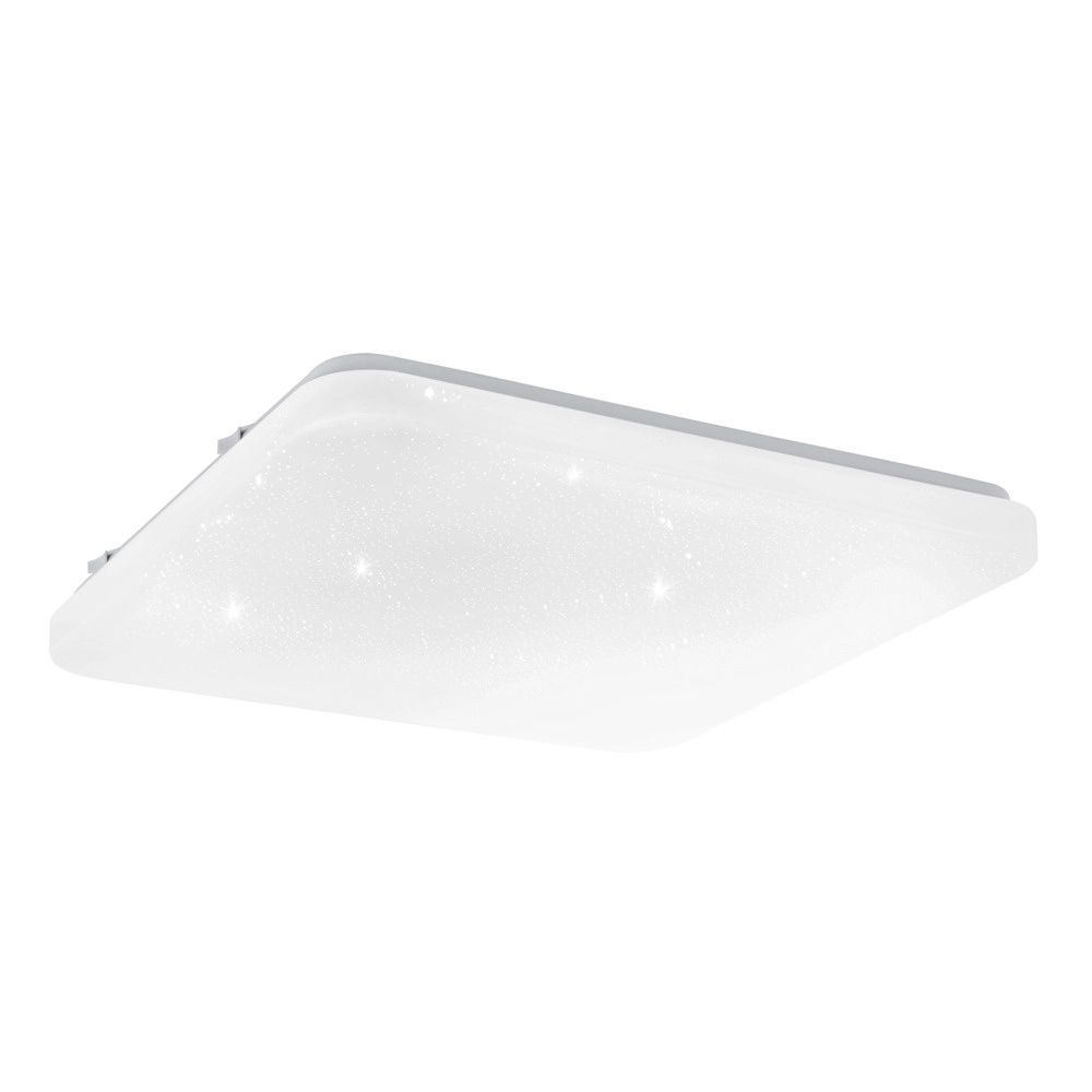 Plafondlamp Frania-Ip vierkant 33cm wit kristaleffect