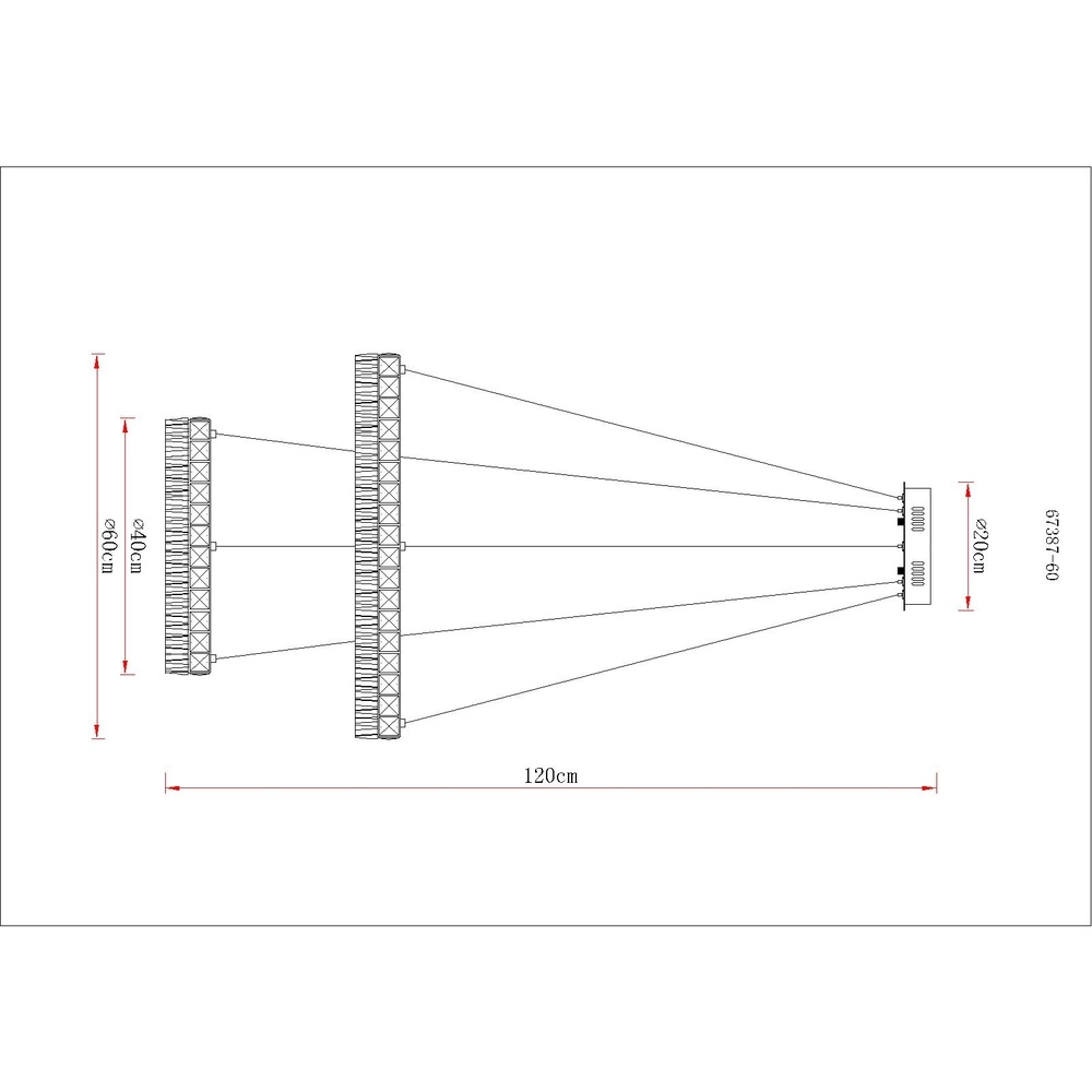 Hanglamp Laurel chroom Ø 60cm Globo 9007371575770