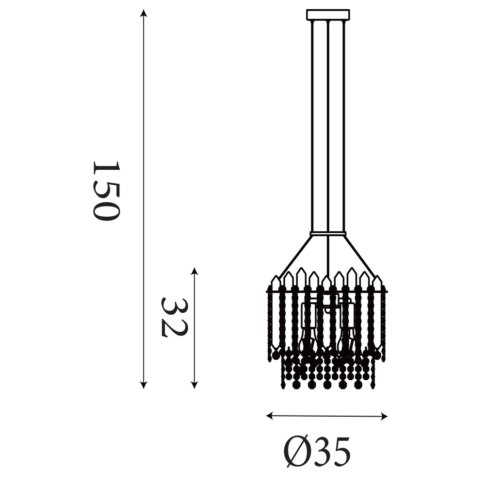 Hanglamp Spear goud Ø 35cm Searchlight 5053423302188
