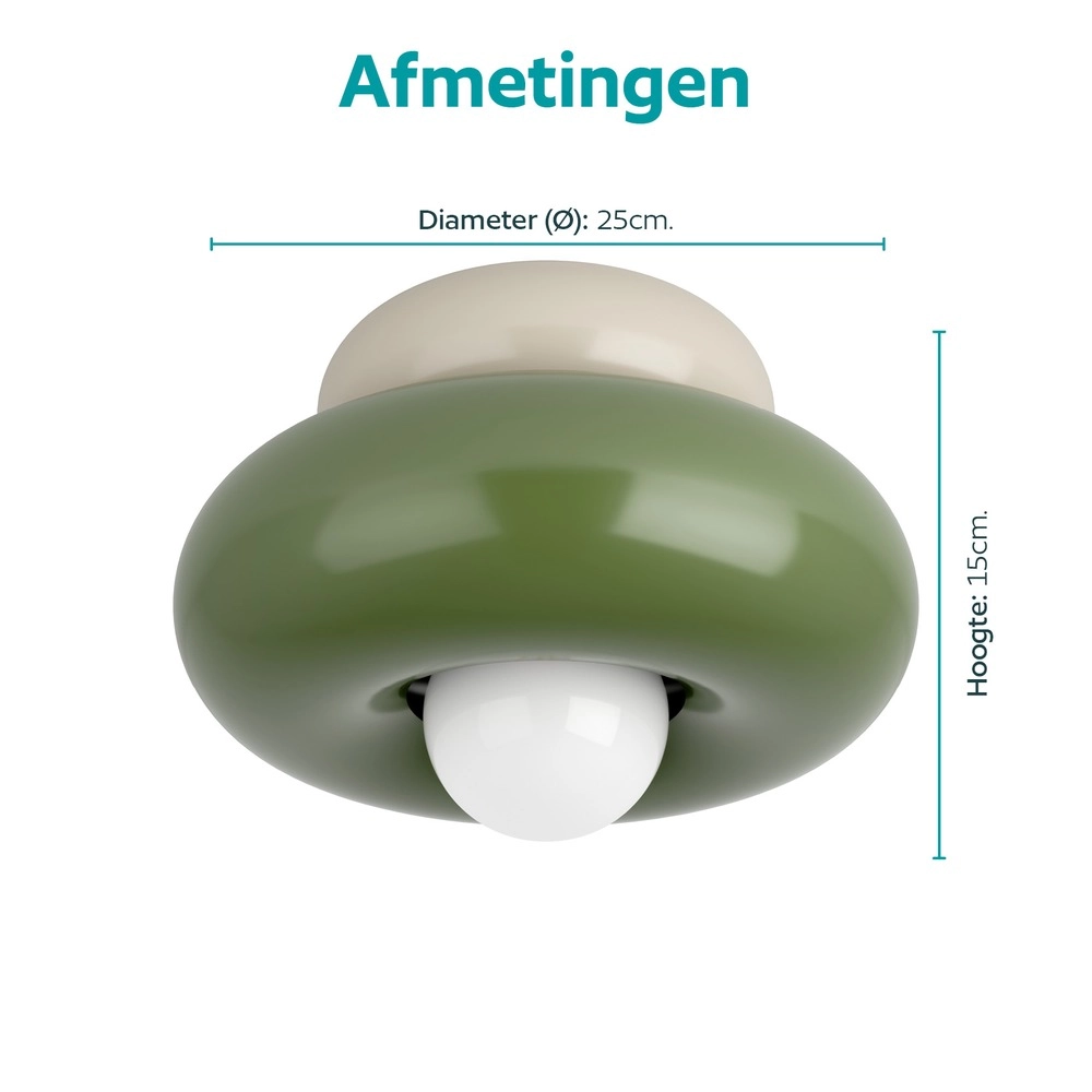 Design plafondlamp Torchiarolo zand bruin met groen Eglo 9008606405480