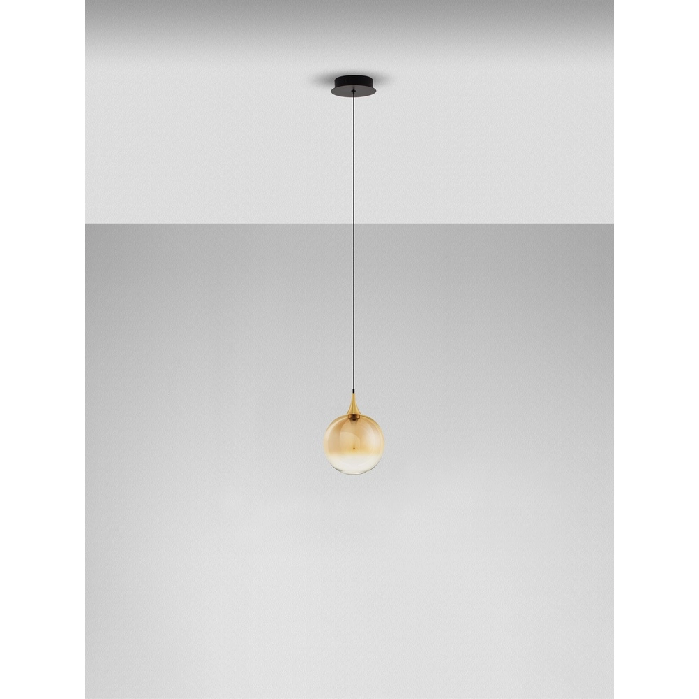 Hanglamp Orenda enkel amber glas Lyora 5212017477613