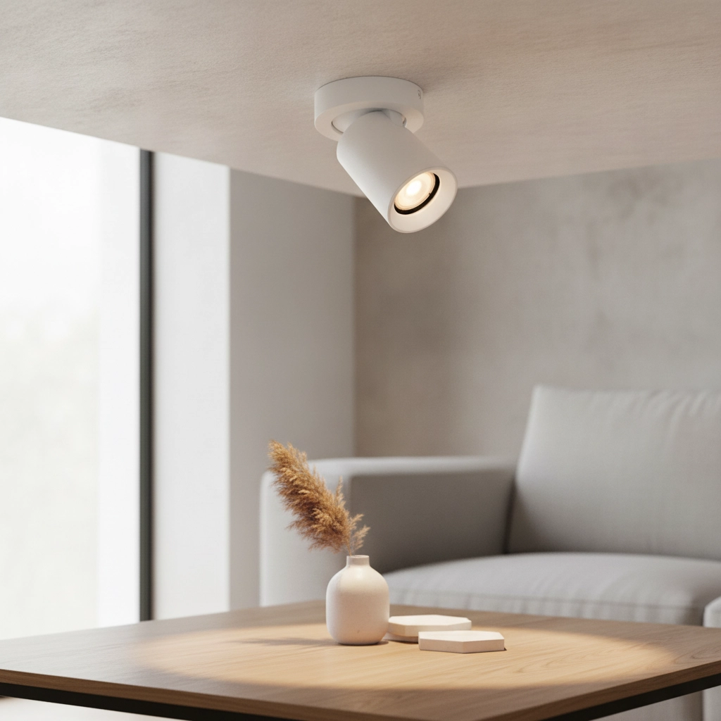 Ronde plafondlamp Megano 1-lichts wit