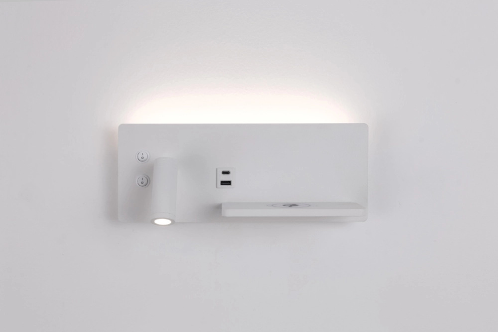 Bedlampje Charge links wit met draadloze oplader Artdelight 8720701103641