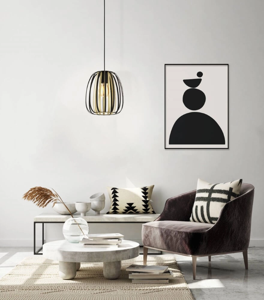 Hanglamp Ø 25,5cm Encinitos zwart met goud Eglo 9002759996659