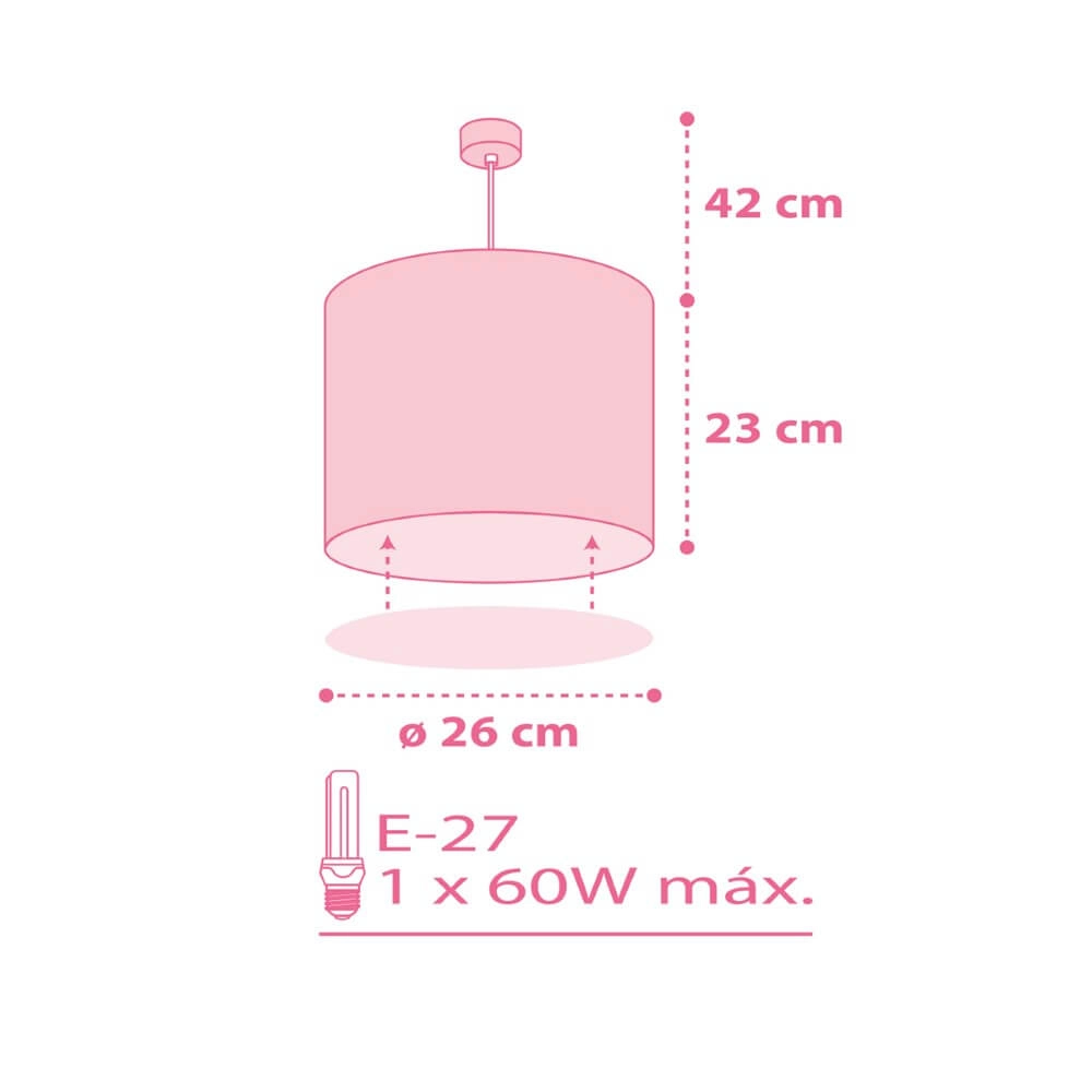 Kinderkamer hanglamp Sweet Dreams soft roze Dalber 8420406002811