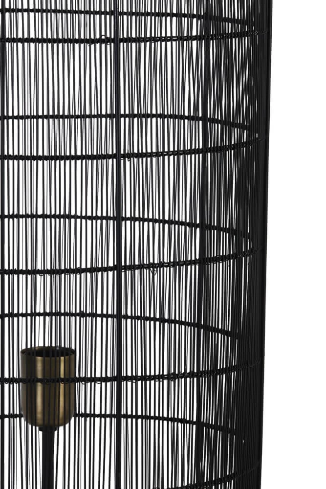 Bohemian vloerlamp Gruaro zwart Ø 32cm Light & Living 8717807206482