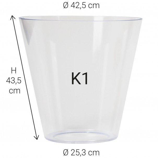 Glasbeker Poly 7 K1 KS verlichting 8714732580304
