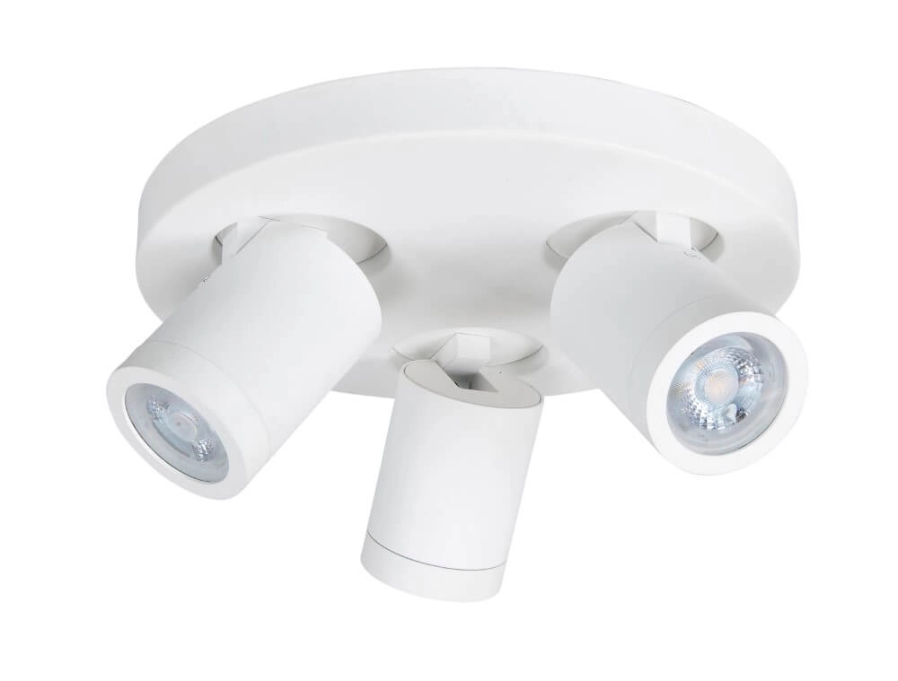IP44 opbouwspot Oliver 3-lichts mat wit