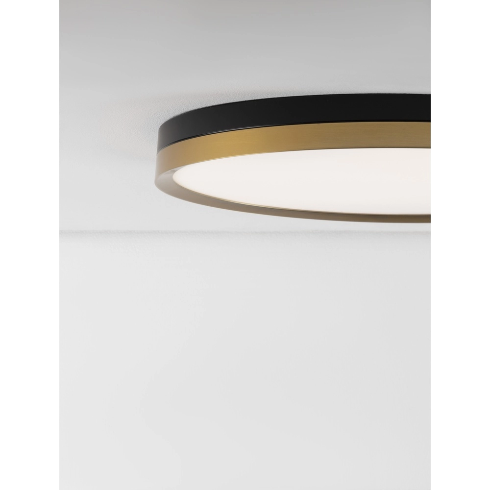 Plafonniere Cantria zwart met goud Ø 50cm Lyora 5212017439840