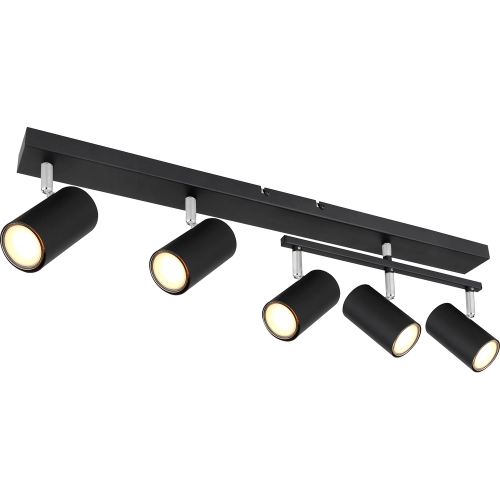 Plafondlamp 5-lichts Robby zwart
