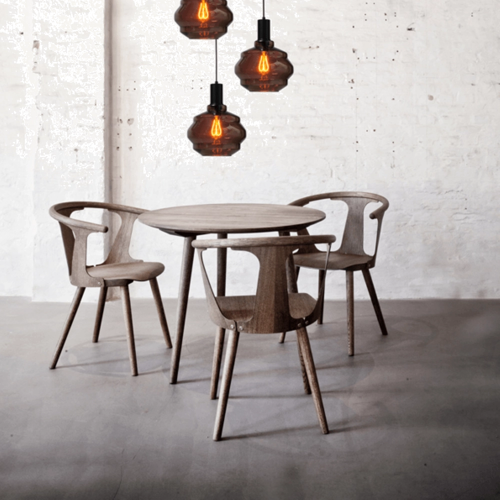 3-lichts vide hanglamp - zwart - Porto met Ball red glazen - Ø 24cm Masterlight 8718121270715