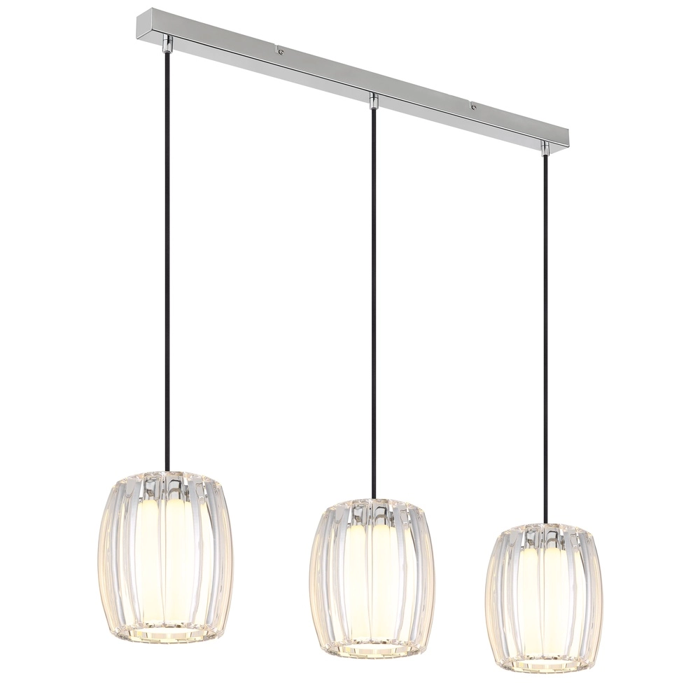 3-lichts hanglamp Maribel chroom recht