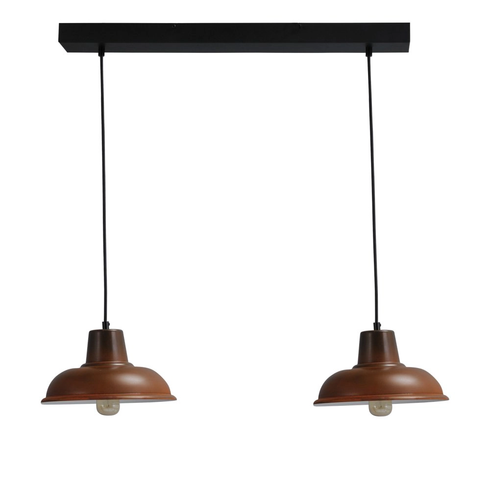 Eetkamerlamp Industria 2x26 Landelijk
