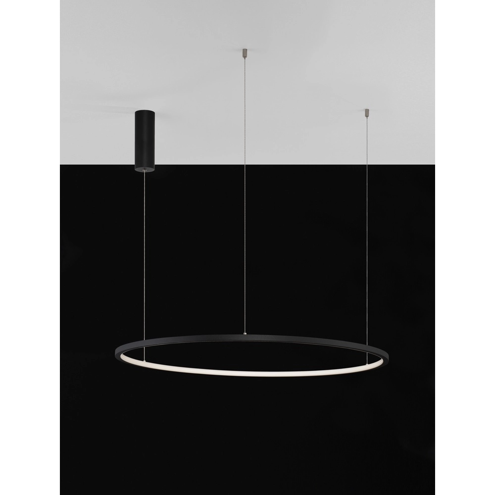 Ronde hanglamp Tarquin zwart Ø 80cm Lyora 5212017438300
