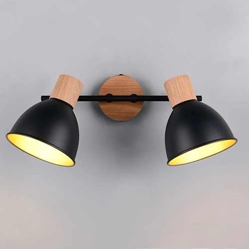 Plafondlamp Delume dubbel zwart Trio 4017807672275