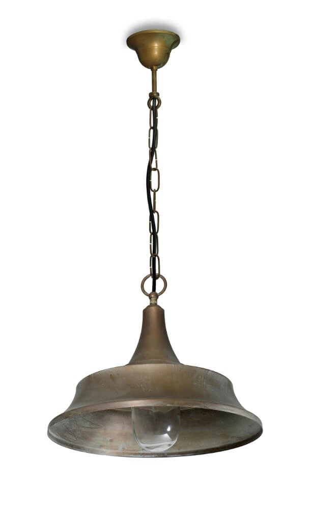 Landelijke hanglamp Atelier M - verouderd messing
