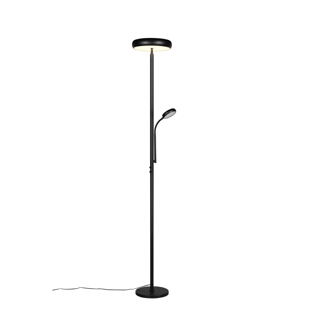 Vloerlamp Palermo zwart met leeslamp Trio 4017807641363