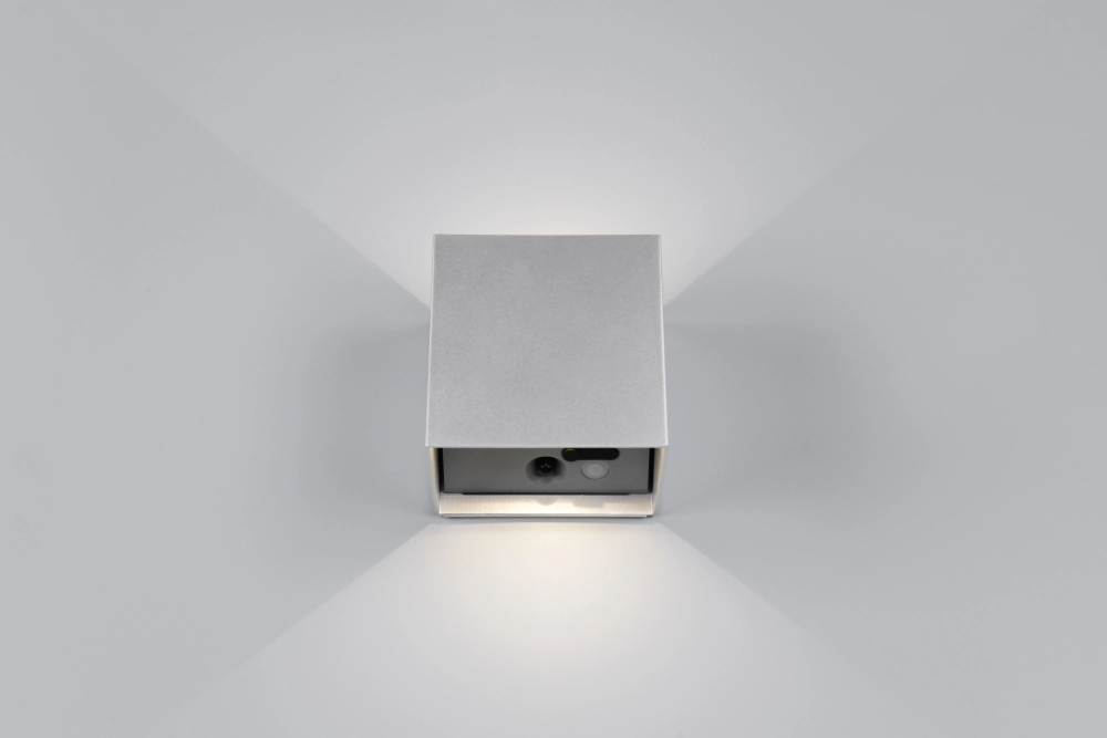Wandlamp oplaadbaar Genie zilvergrijs met sensor Trio 4017807636383