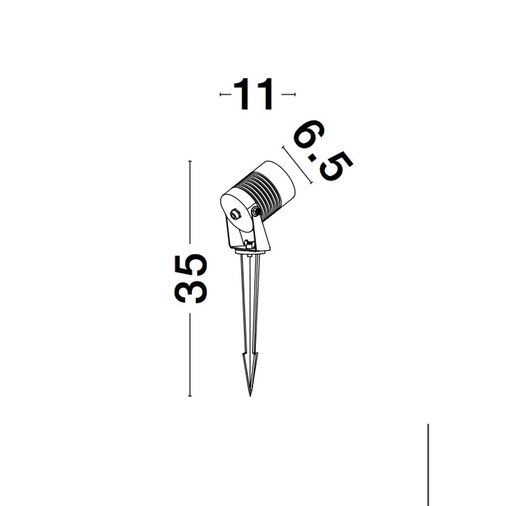 Prikspot Stake zwart 45cm Lyora 5212017424358