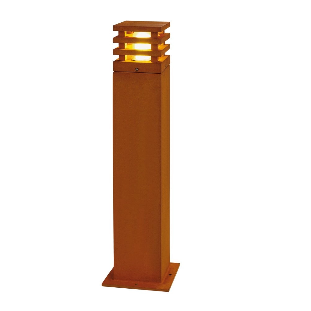 Led terraslamp Rusty 70cm vierkant roestbruin