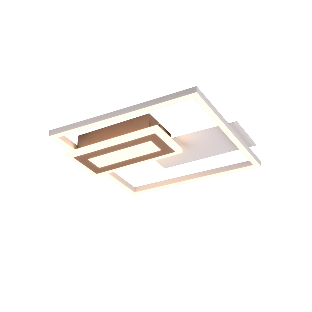 Vierkante plafondlamp Spiro grijs 30cm