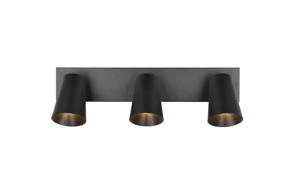 3-lichts opbouwspot Sharp zwart Trio 4017807613087
