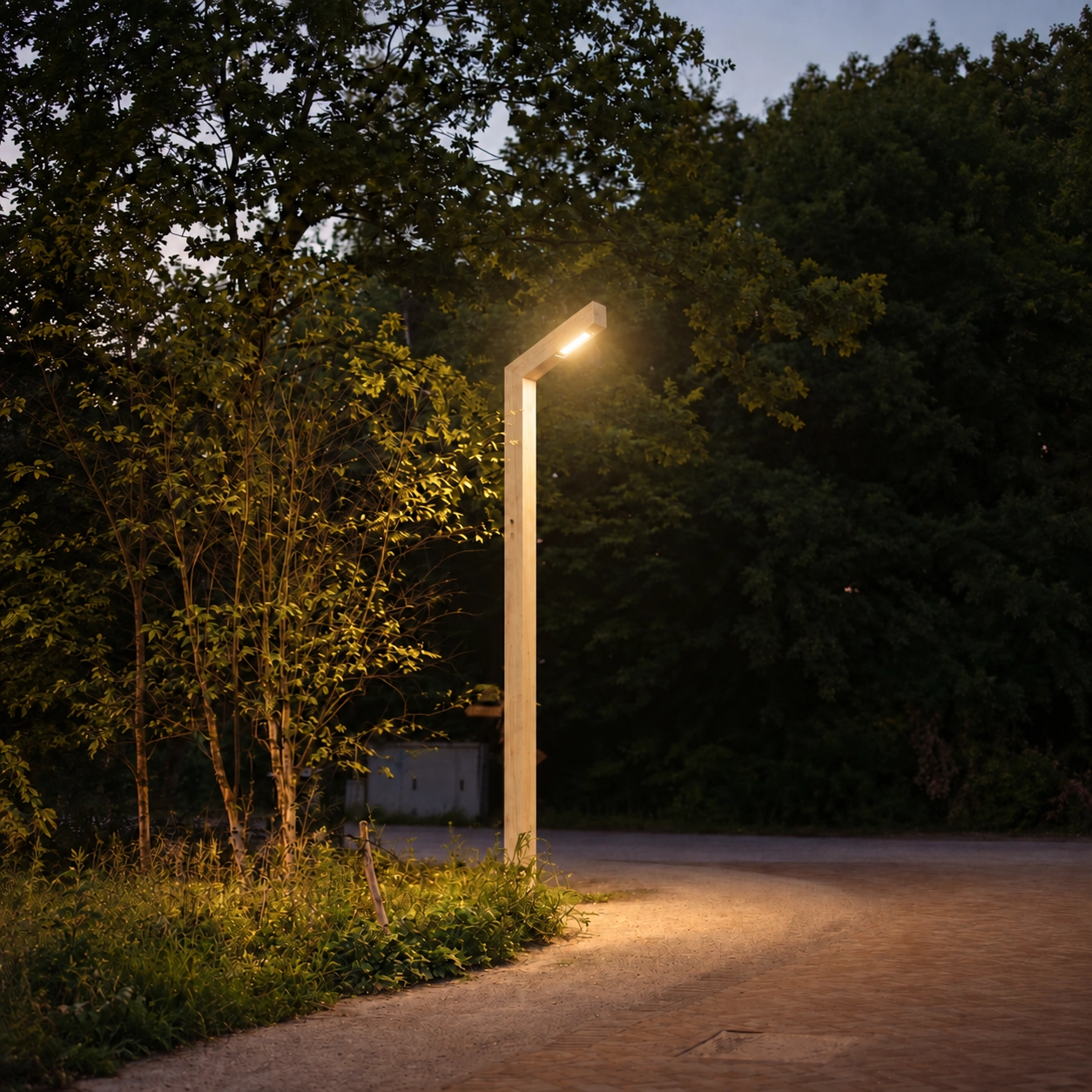 Houten straatlamp Strato Accoya - 3M - PH08 - 3000K